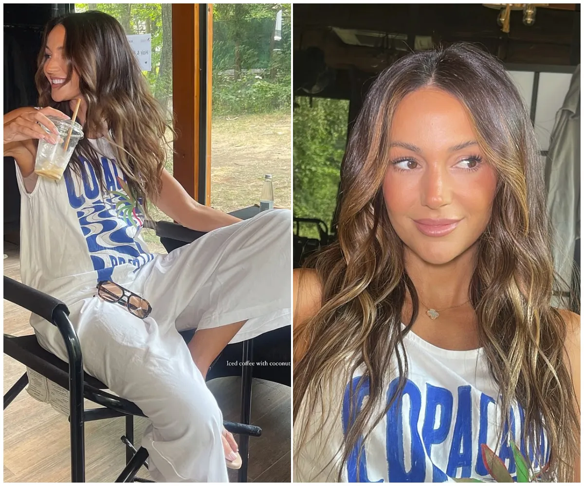 “I’m buzzing to be back”   – Michelle Keegan returns to work just four months after giving birth as she steps onto mystery set following ‘six-figure deal’ with Sky and prepares to film alongside Idris Elba - suong