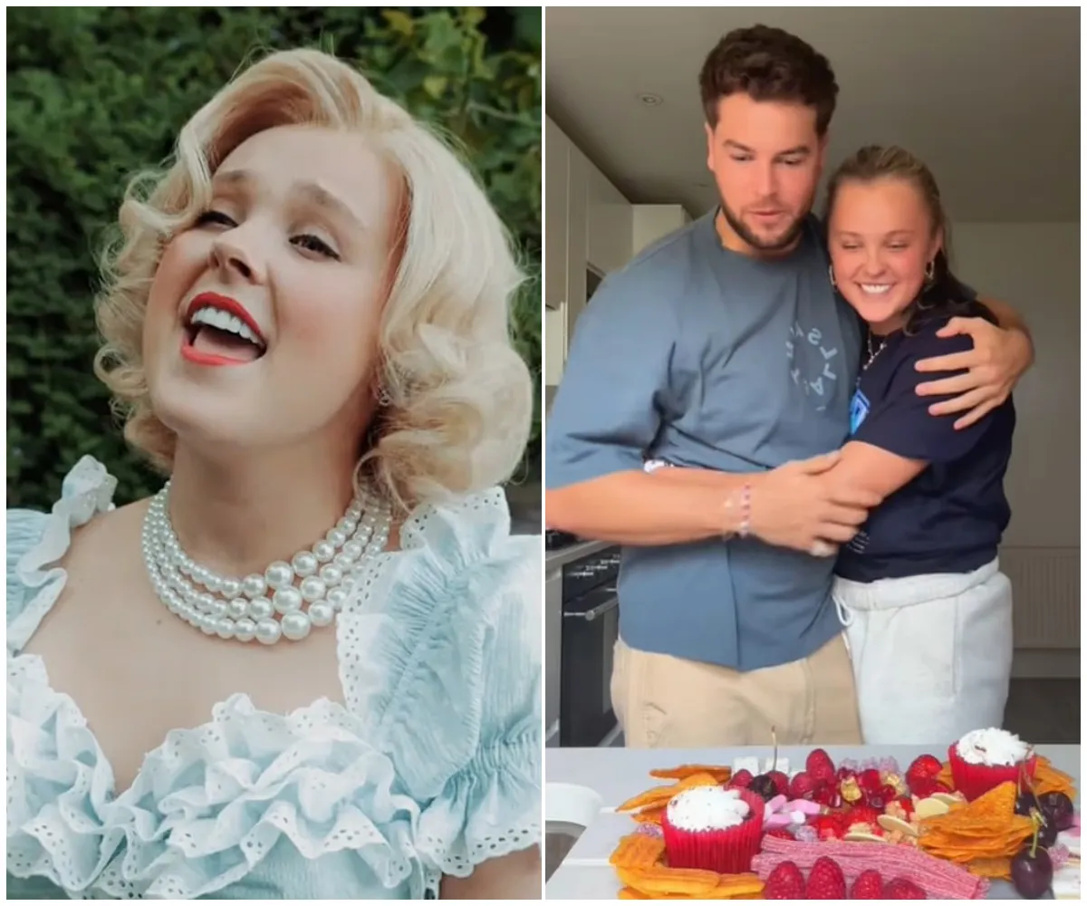 “It’s time to find the woman I’m becoming” – JoJo Siwa looks unrecognisable as she transforms into a 1930s screen siren in glamorous Bette Davis-inspired music video… with boyfriend Chris Hughes cheering her on from the front row - suong