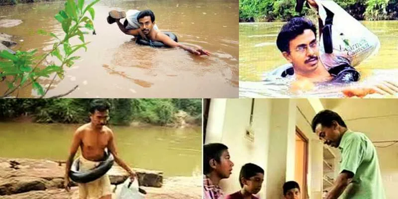 The Unstoppable "Tube Master": Abdul Malik's Daily Swim to School to Reach His Students!