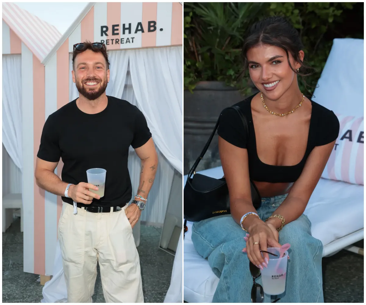 “I’m not ready for dating” – Sam Thompson reunites with ex Samie Elishi weeks after split, as pair are spotted looking close and sharing laughs at star-studded REHAB launch despite his vow to stay single - suong