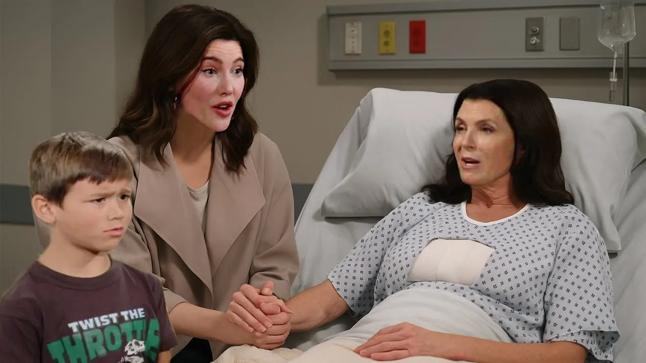 “SON, SHE’S YOUR GRANDMA” Steffy brings Hayes to visit Sheila after the shooting
