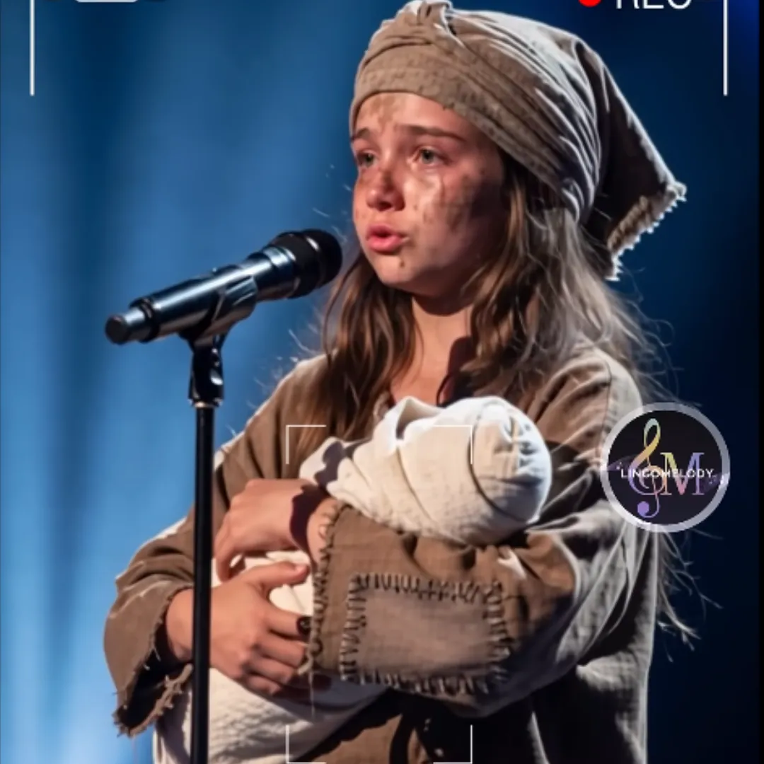 8-Year-Old Girl Holds Newborn Sister and Sings for War Orphans on AGT Stage