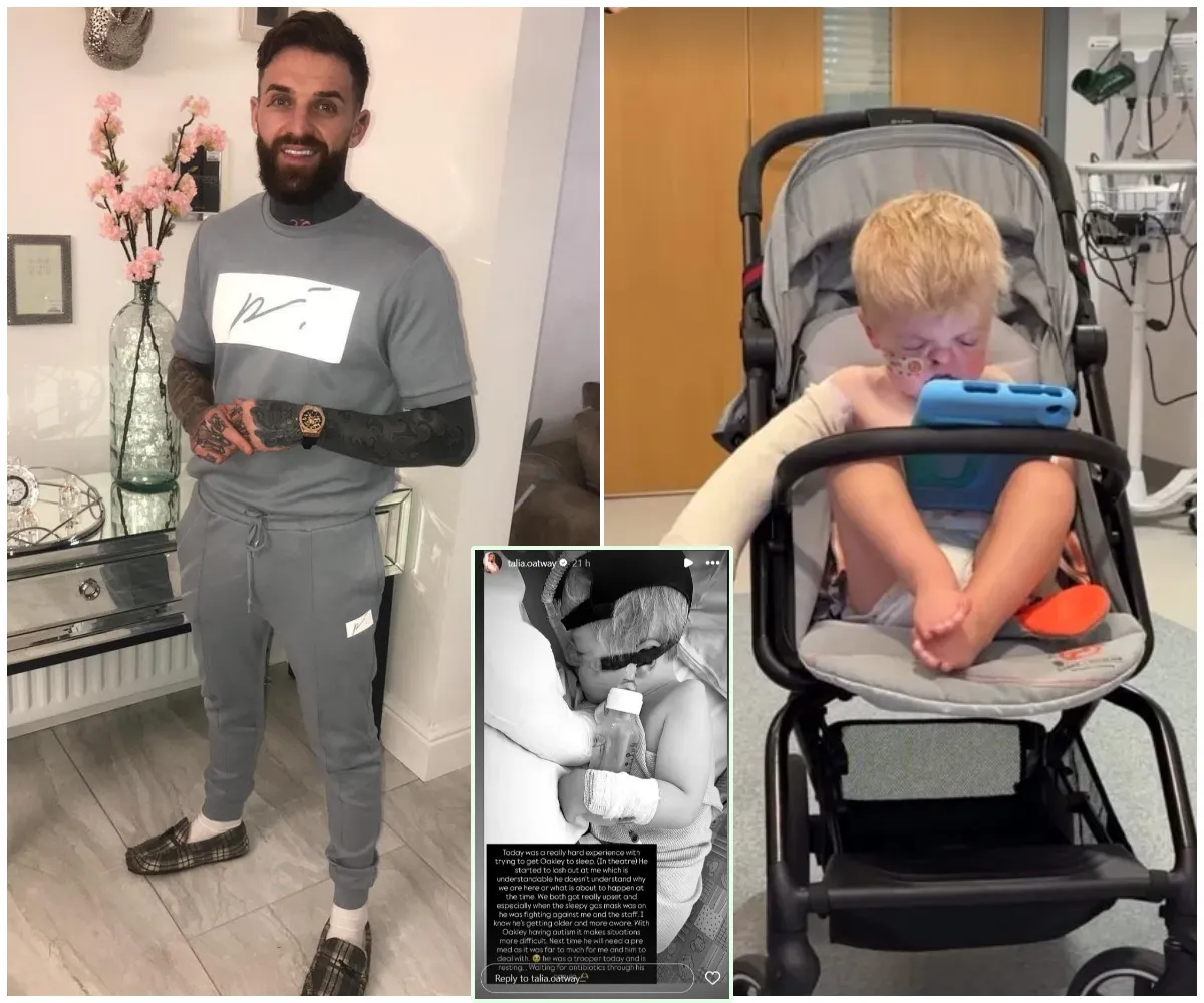 “He started to lash out at me” – Geordie Shore’s Aaron Chalmers faces fresh heartbreak as son Oakley, 2, returns to hospital in distress, with mum Talia Oatway sharing emotional update after traumatic theatre struggle - suong