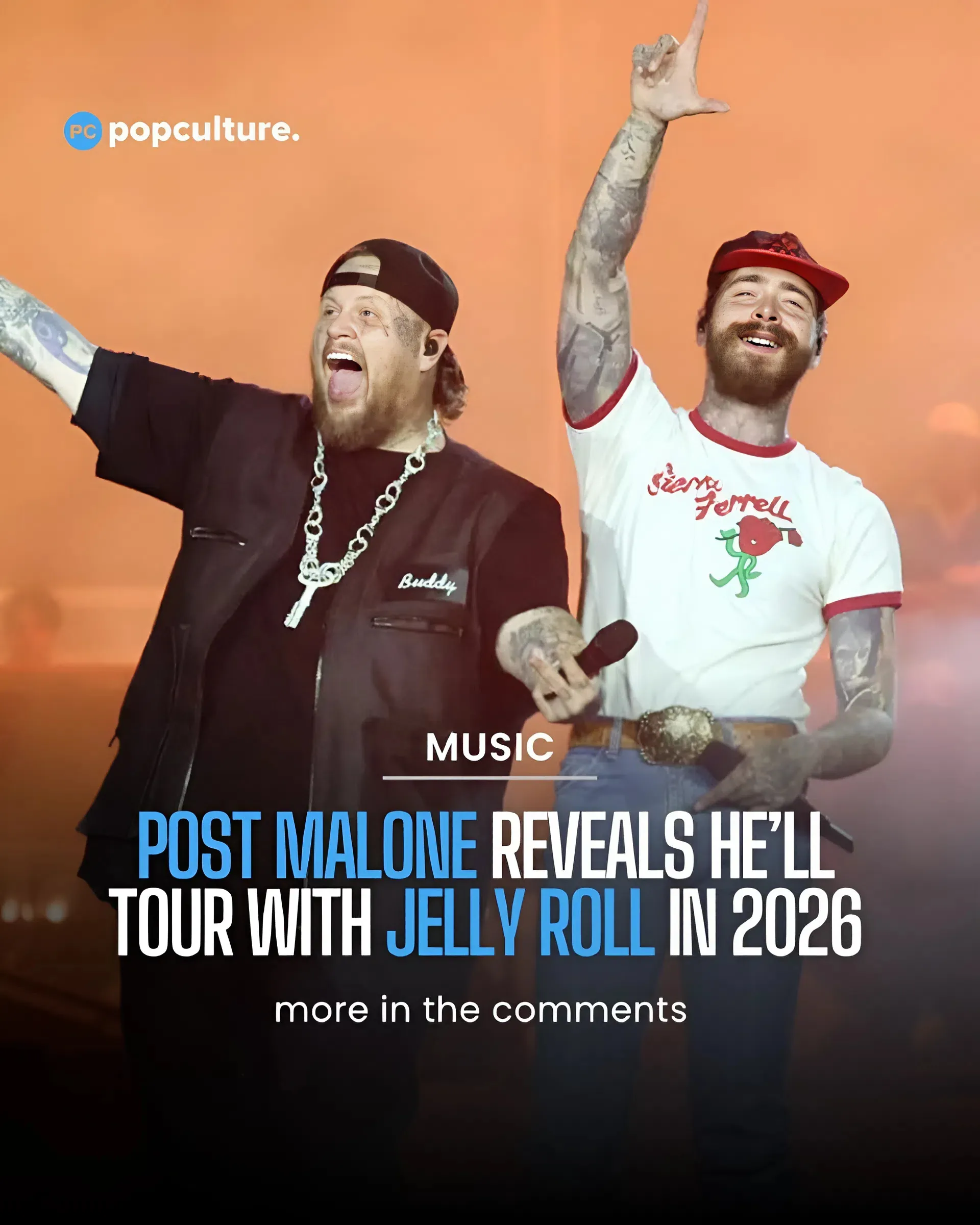 Post Malone Reveals He’ll Tour With Jelly Roll in 2026