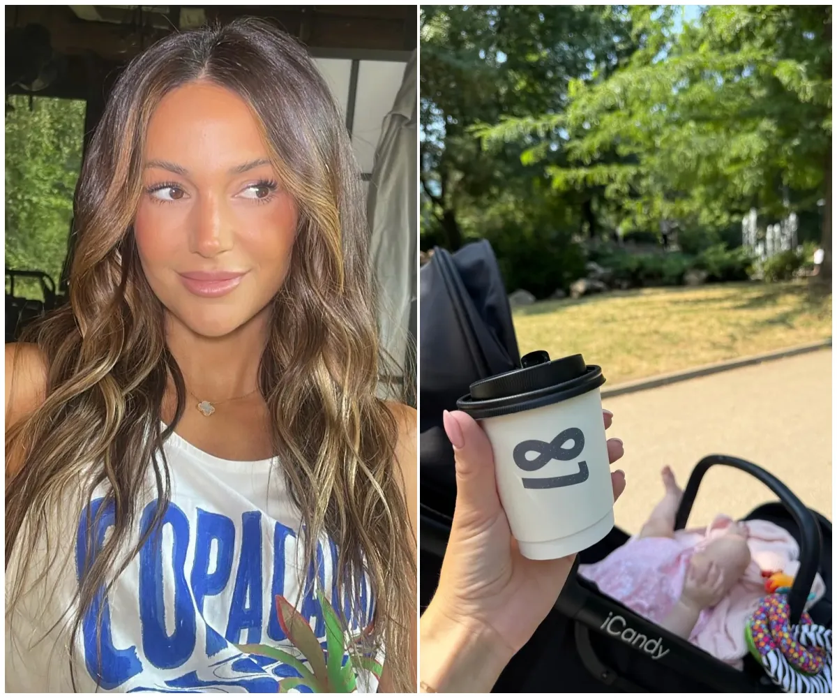 “A week of work & belly laughs in Bulgaria” – Michelle Keegan shares rare photo of baby Palma as she returns to filming just four months after giving birth, flaunts post-baby glow and lands six-figure Sky deal alongside Idris Elba - suong