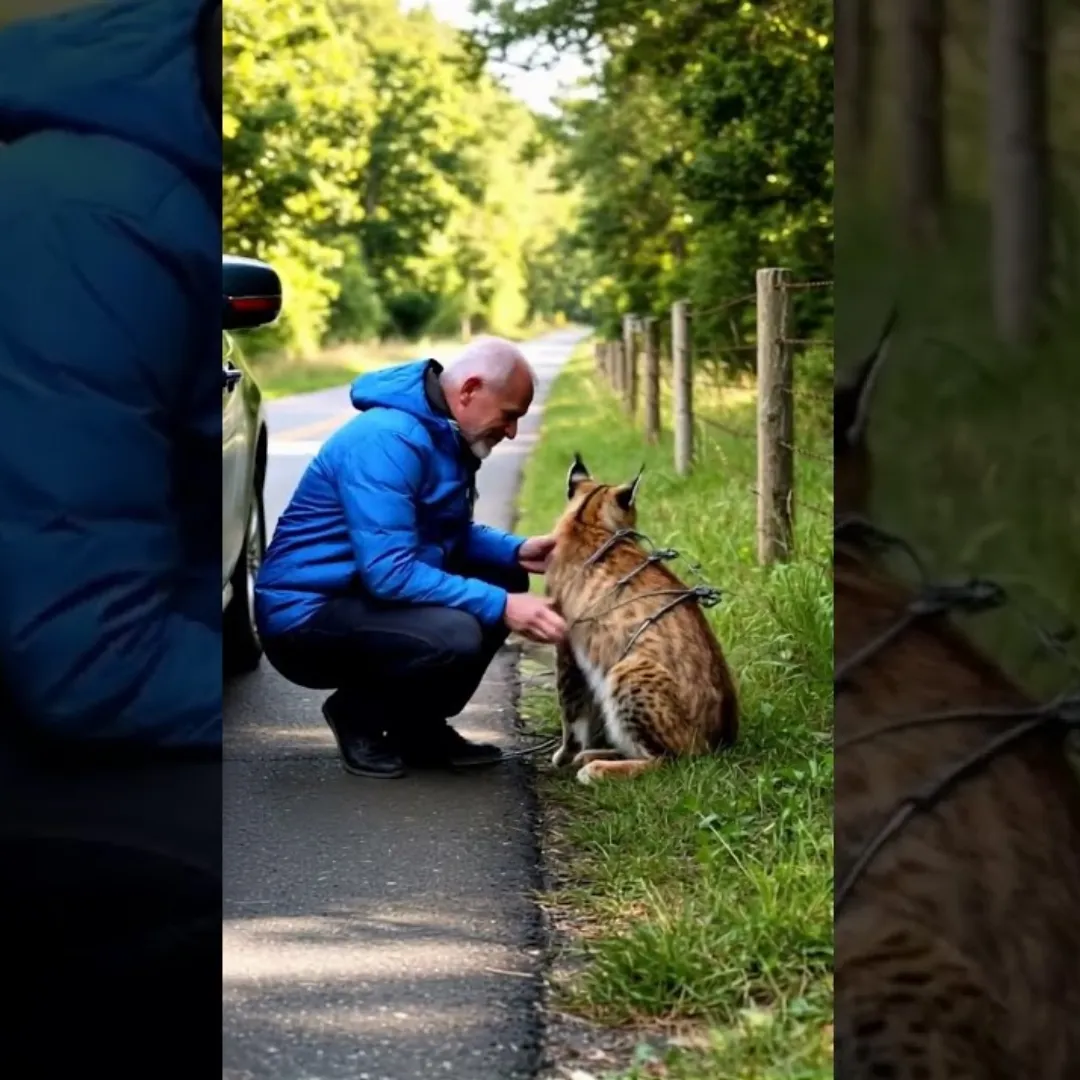 Seconds from Death, This Lynx Was Saved Just in Time