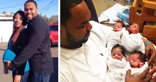 Man becomes single dad to quadruplets after wife dies giving birth