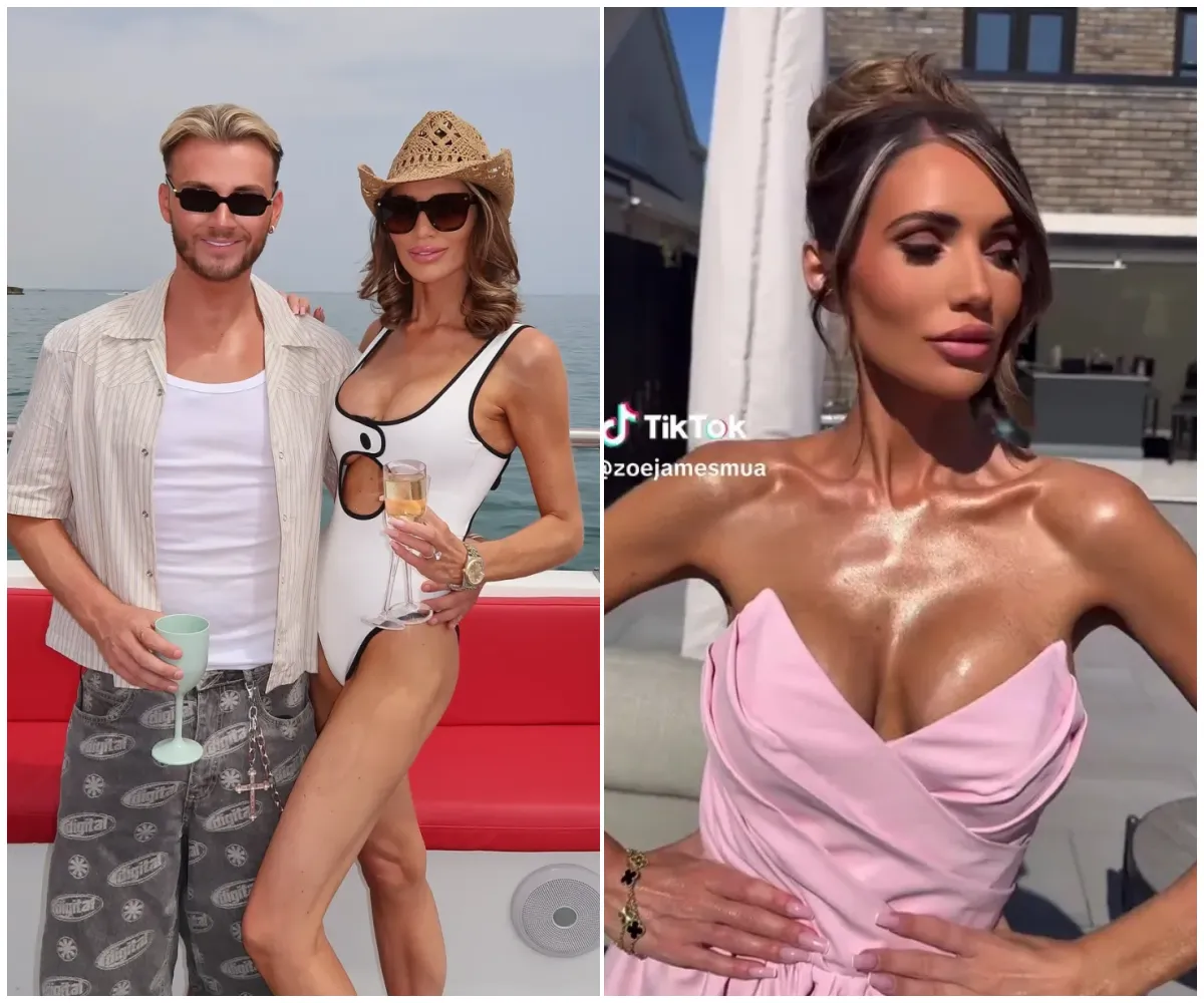 “It’s the stress — not Ozempic” – Amy Childs sparks concern after revealing visibly slimmer frame in swimsuit snap with cousin Harry as fans beg her to “put weight back on” amid heartbreak over mum’s health scare - suong
