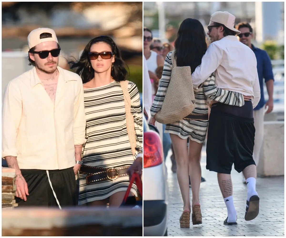 Loved-up Brooklyn and Nicola cruise through St Tropez hand-in-hand as they shrug off devastating Beckham feud — after Romeo and Cruz ‘block them online’ and insiders confirm the couple have ‘totally cut off’ family ties - suong