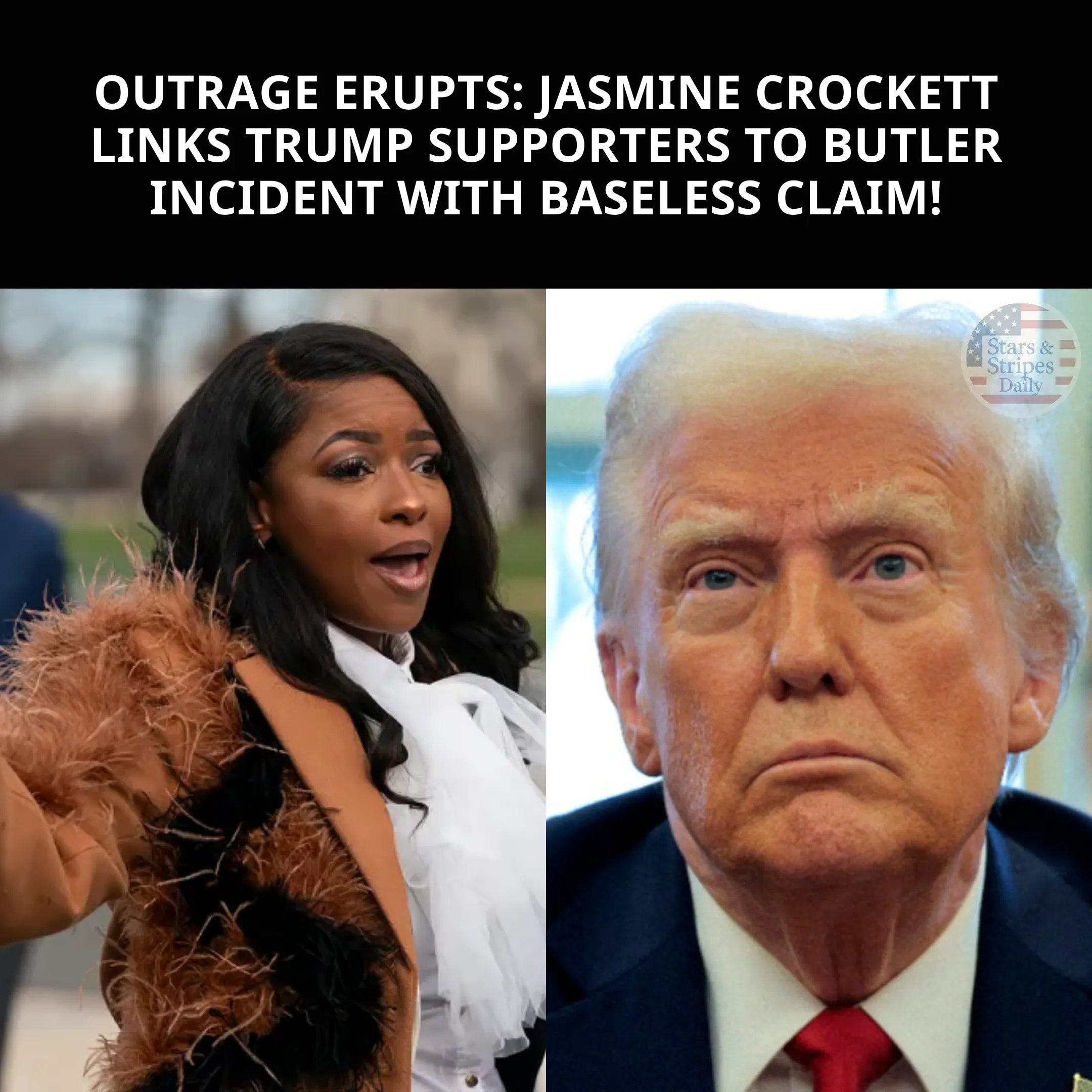 Jasmine Crockett Sparks Outrage With Baseless Claim Linking Trump Supporters to Butler Incident