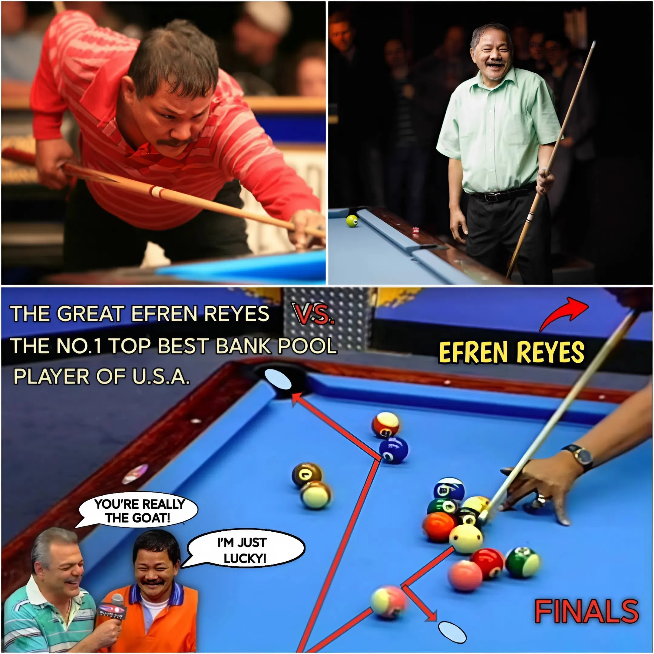 🔥 Final Match! 2X Bank Pool World Champion and one of the Best Bank Pool Player in Ohio Dayton U.S.A. Vs. the Great Pool Legend Efren Bata Reyes from the Philippines in a very exciting and full of intense One Pocket Final Match... ‪