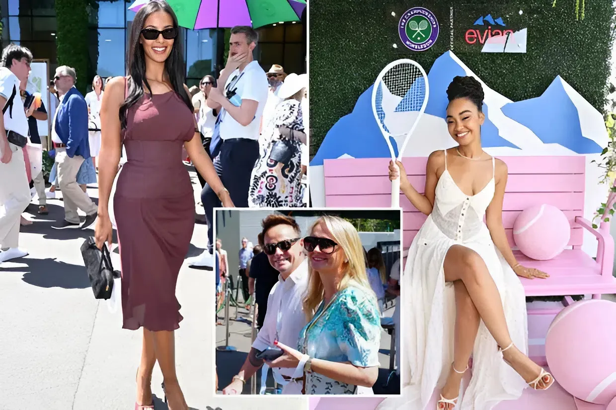 Maya Jama, Ant McPartlin and Leigh-Anne Pinnock spotted at Wimbledon as they rub shoulders with Mo Farah and Mary Earps