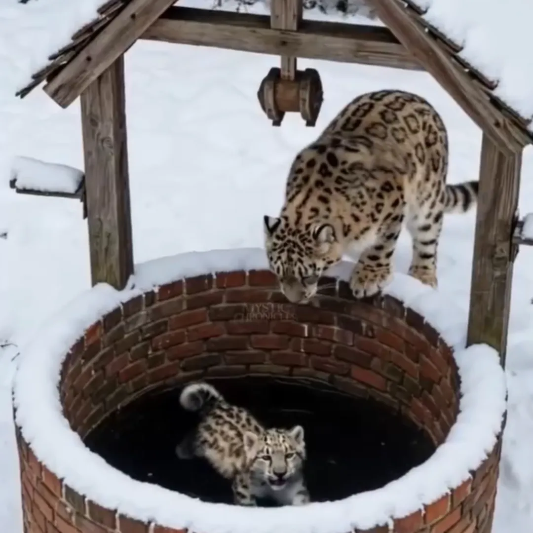 A Snow Leopard’s Silent Plea: The Well That Nearly Became a Grave