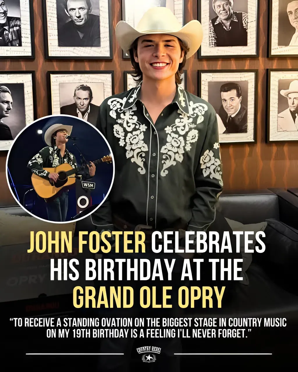 “American Idol” Finalist John Foster Celebrates 19th Birthday In The Opry Circle