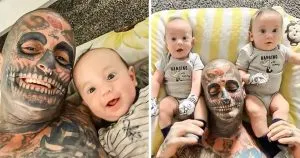 P4. Dad with over 240 tattoos was called a 'monster' and 'bad dad' because of his look – but wait till you see how he looked before P4. Dad with over 240 tattoos was called a 'monster' and 'bad dad' because of his look – but wait till you see how he looked before