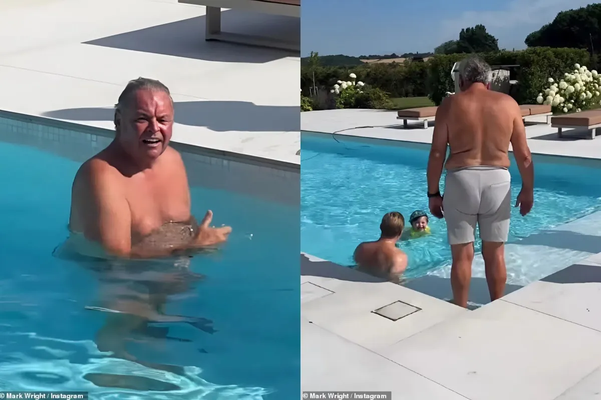 Mark Wright's furious father, 68, calls star a 'f**king idiot' for pushing him in pool and risking 'squashing' nephew, 3 - as fans blast 'unfunny, uncomfortable and dangerous' prank liennhi