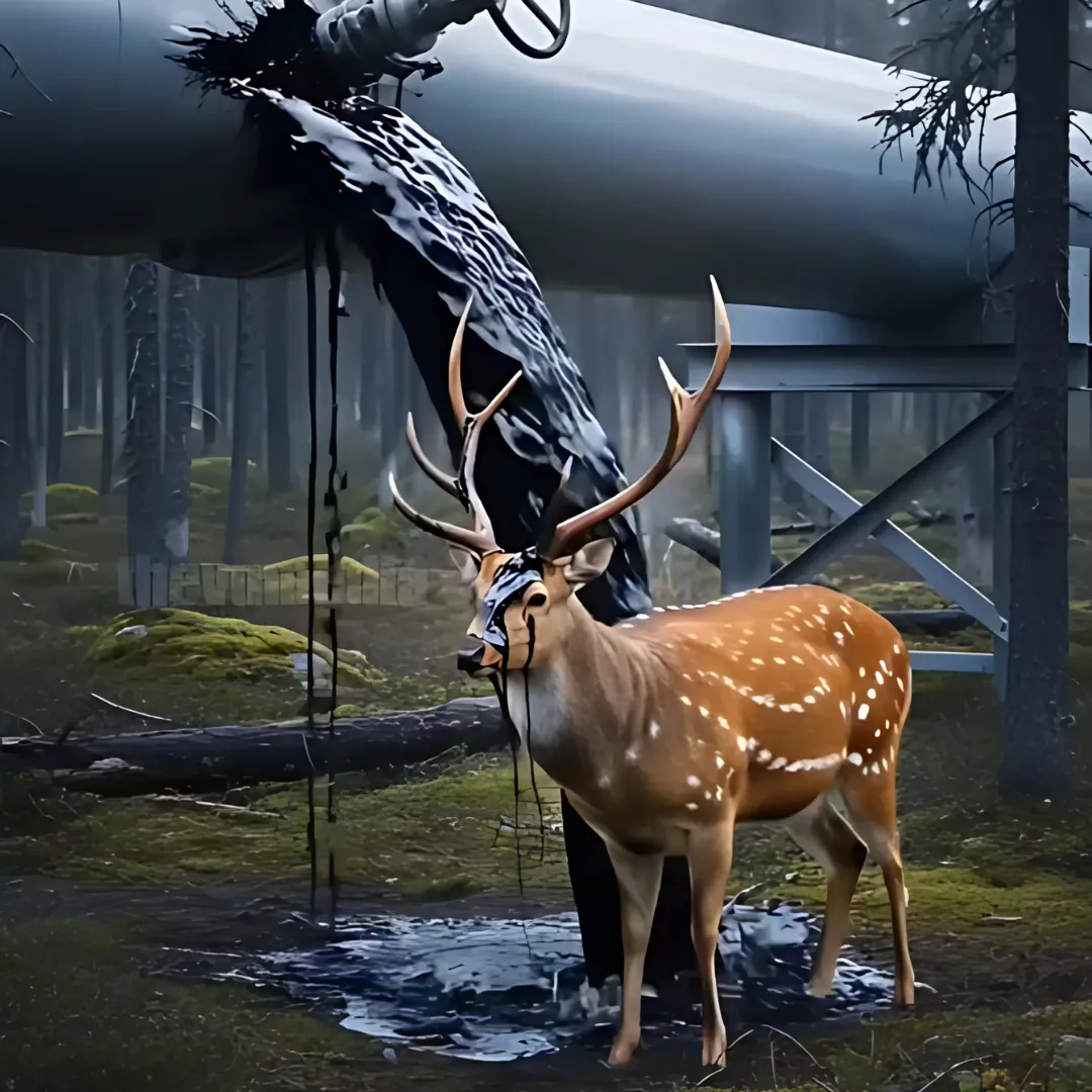 Axis Deer Drenched in Oil and Left to Die Until Heroes Fought to Save Him