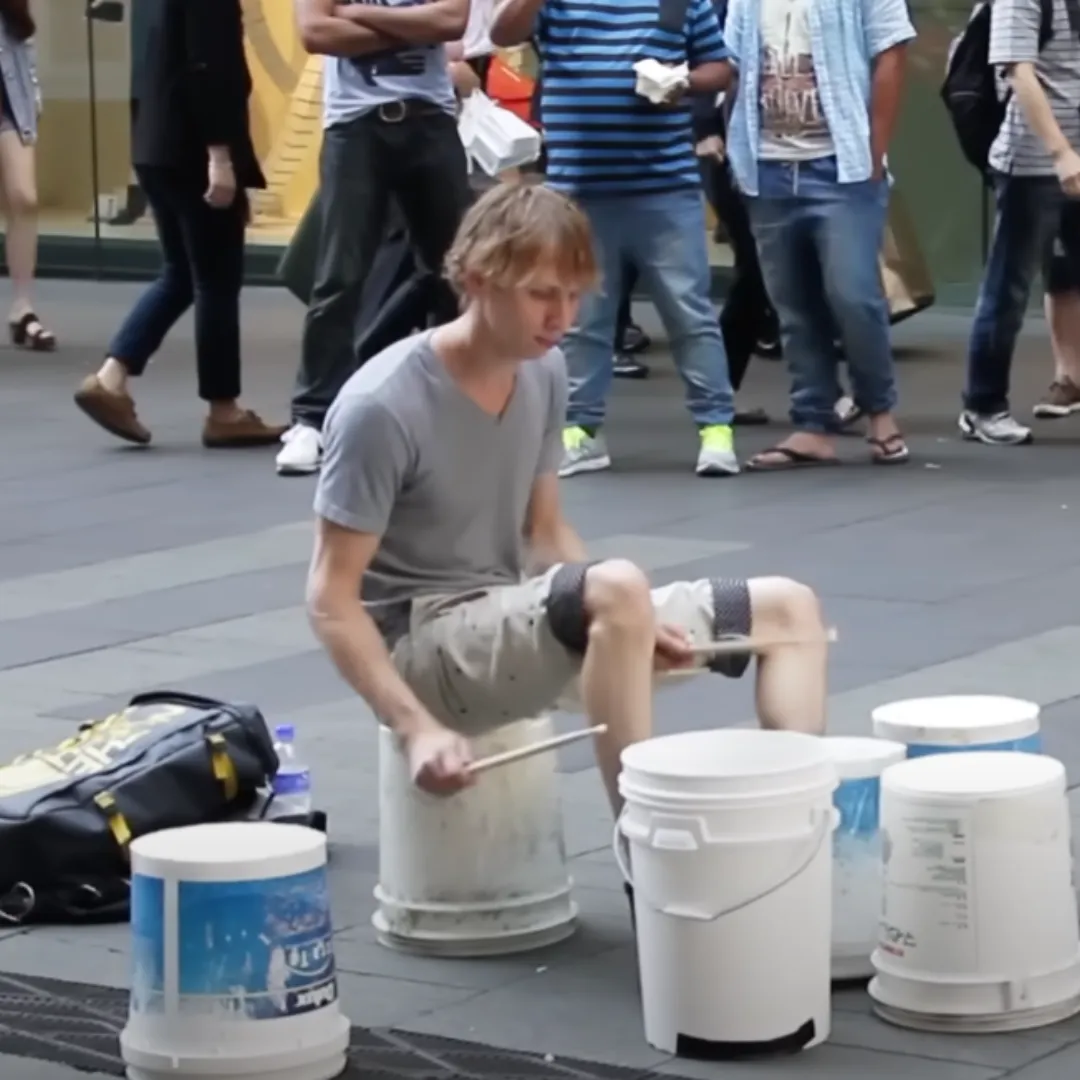 A Homeless Drummer's Unexpected Talent Leaves the Street in Awe