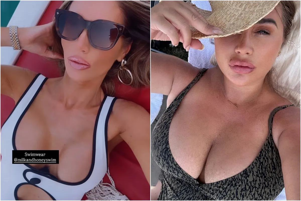Amy Childs shows off her figure in a white cut-out swimsuit while Lauren Goodger puts on a VERY racy display as TOWIE stars share summer snaps ngocc