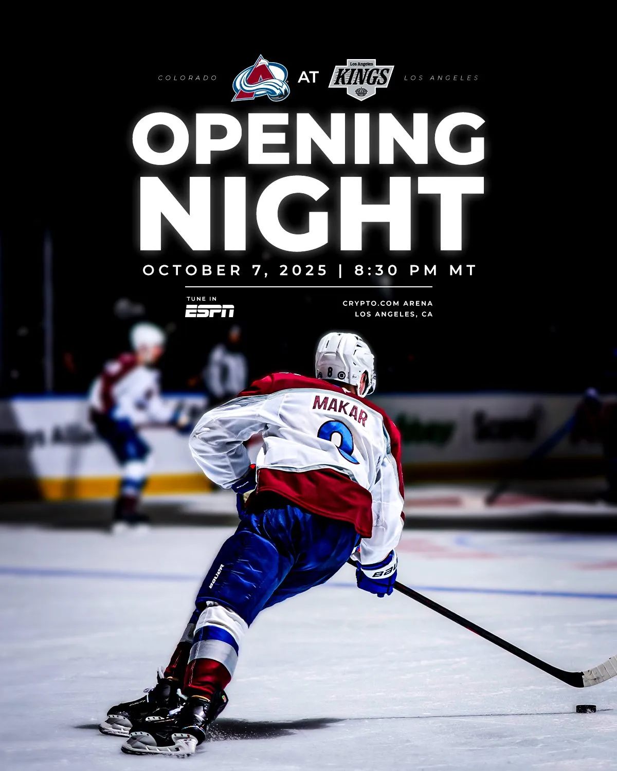 Colorado Avalanche set to headline 2025-26 Opening Night schedule