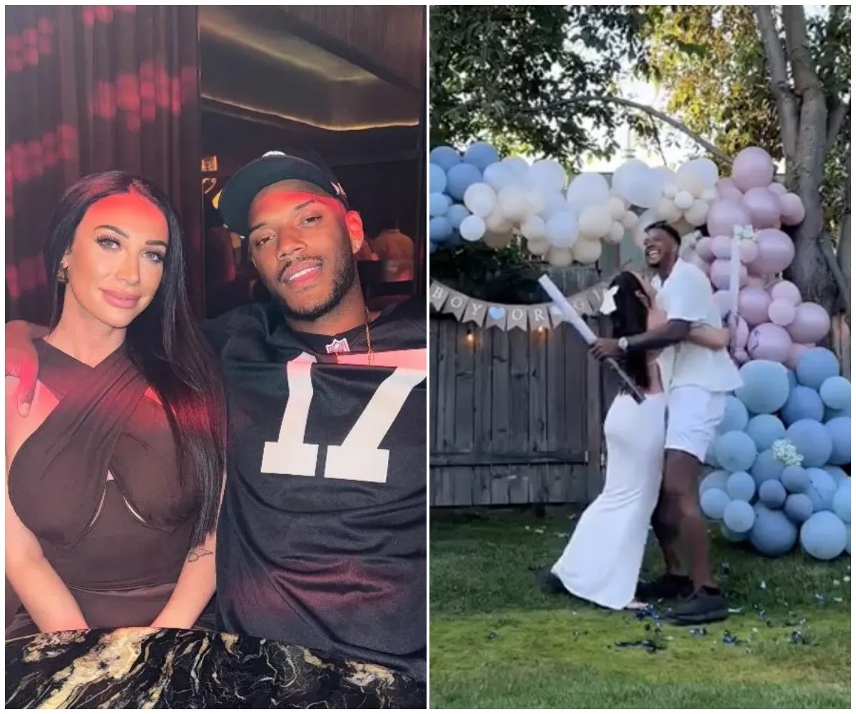 Love Islander sparks celebrations as he reveals the gender of his unborn baby with The Challenge star girlfriend in lavish garden party — sharing the emotional moment they discovered if it’s a boy or a girl in front of family and friends - suong
