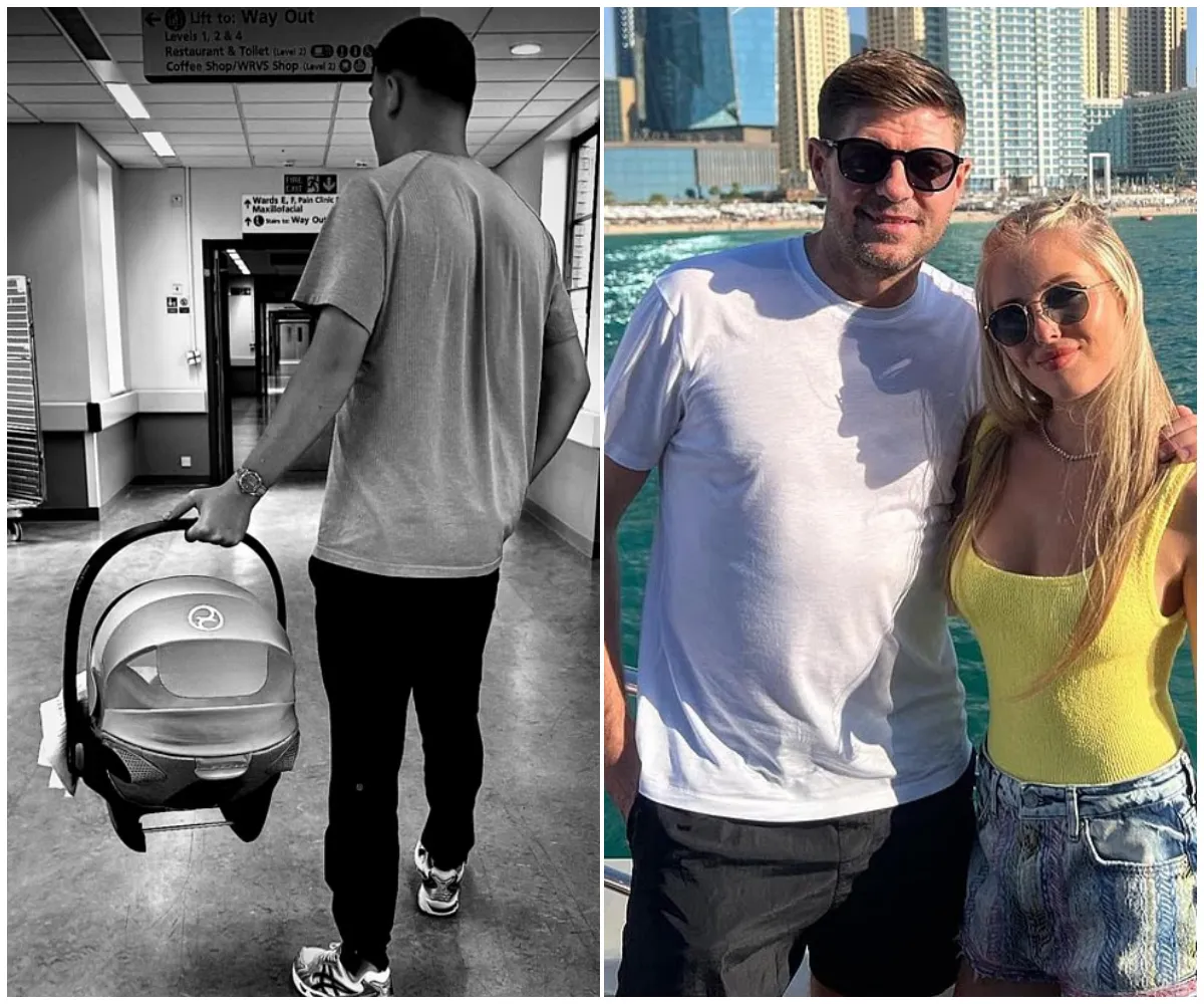 Steven Gerrard becomes a grandfather at 45 as influencer daughter Lilly, 21, welcomes baby girl with Lee Byrne — the son of jailed Irish gangster — after whirlwind romance that rocked Merseyside’s elite circles - suong