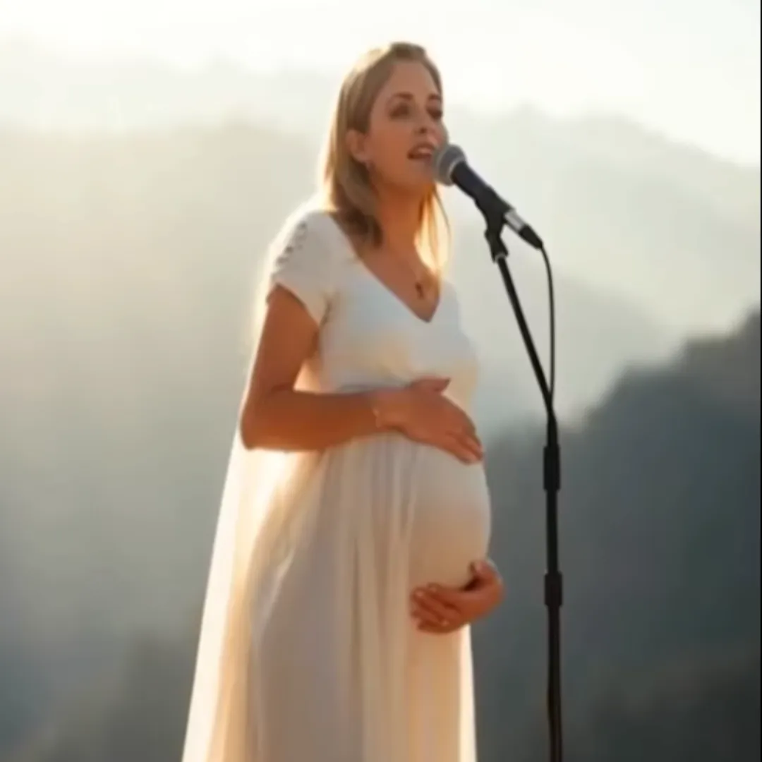 Pregnant Woman Sings from Her Soul on Mountain Stage, and the Heavens Seem to Listen Pregnant Woman Sings from Her Soul on Mountain Stage, and the Heavens Seem to Listen