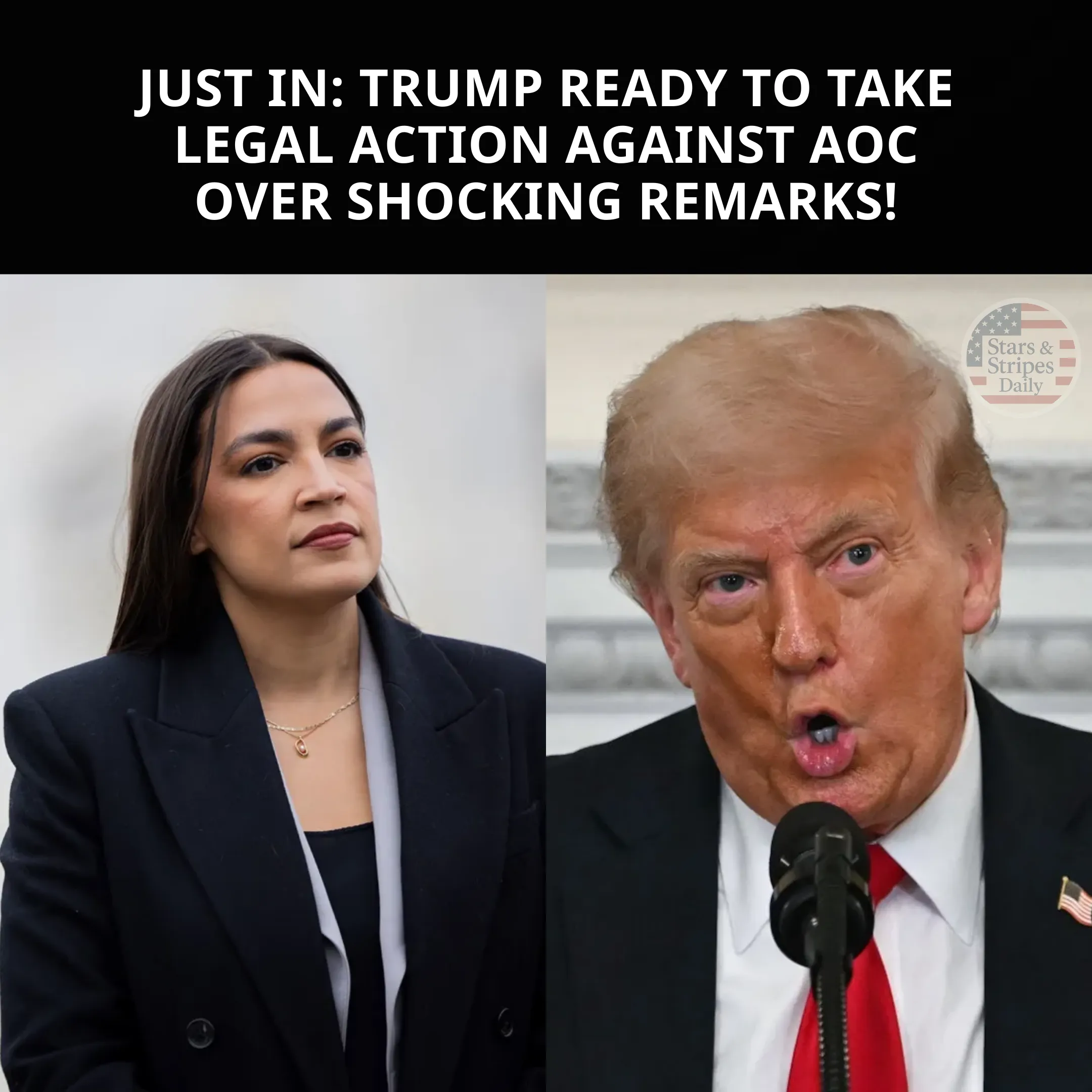 Calls for Trump to Sue AOC After Defamatory Attack: The Heated Battle Over Allegations and Legal Threats