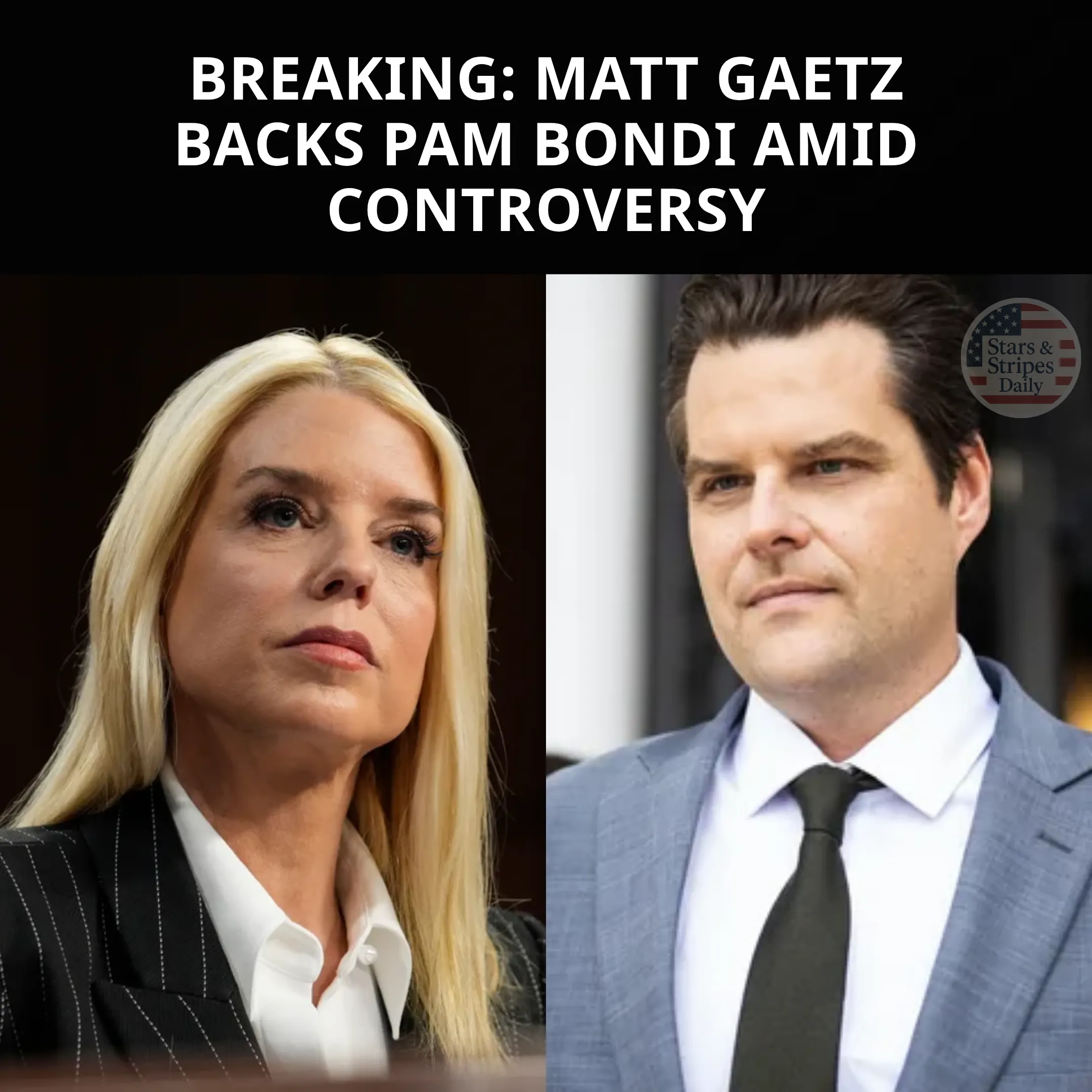 Matt Gaetz Defends Pam Bondi as Trump’s Best Attorney General