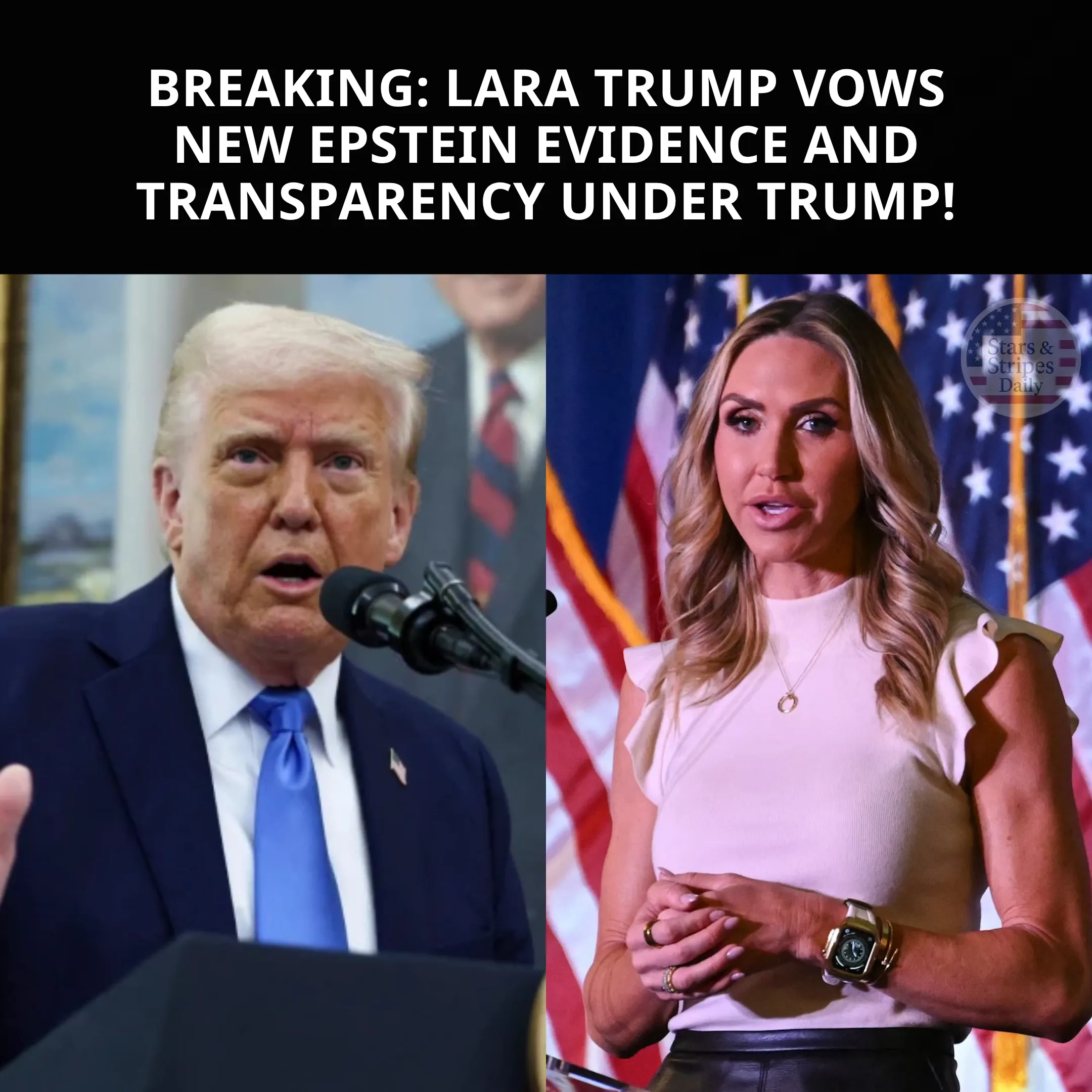 Lara Trump Promises New Epstein Evidence and Increased Transparency Under Trump Administration