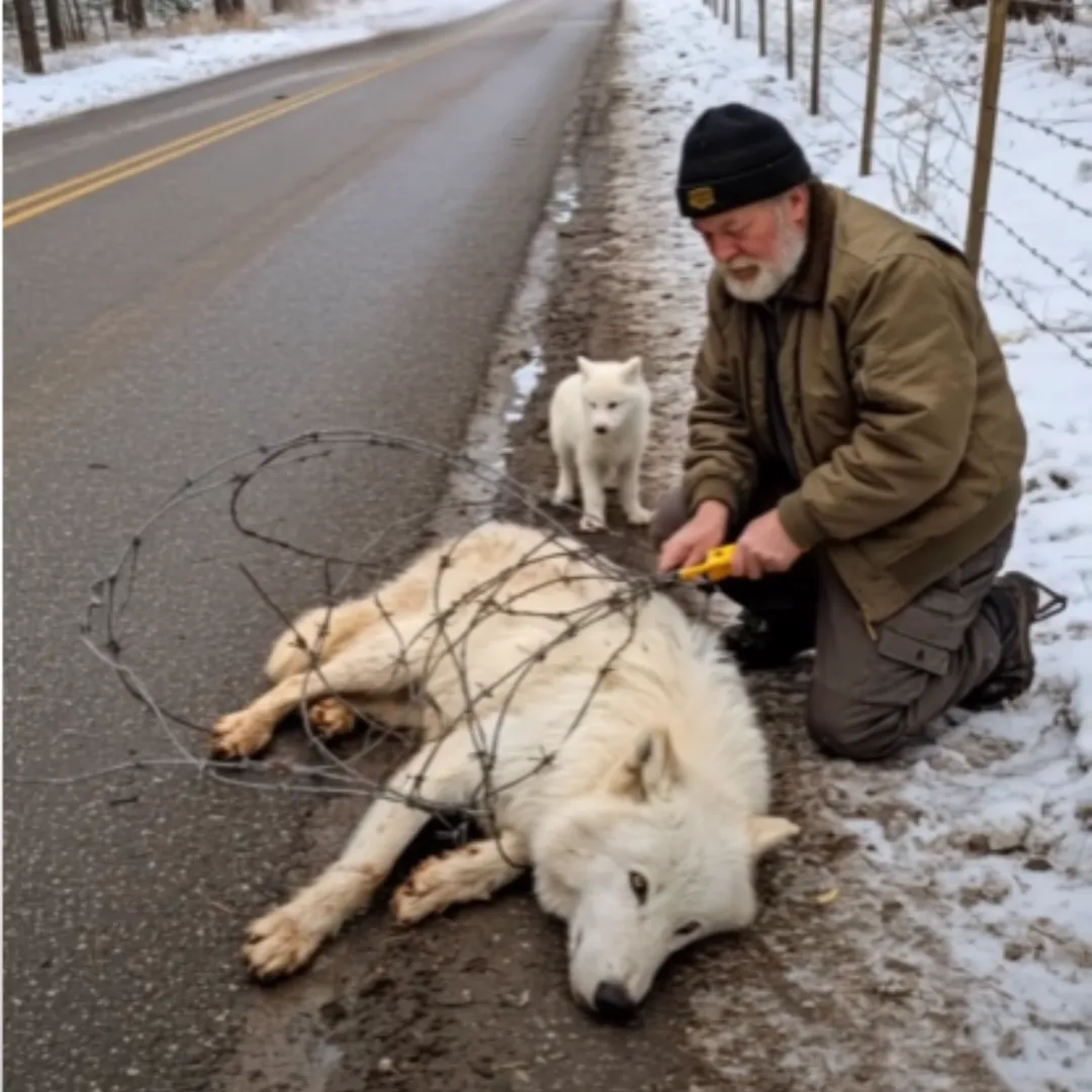 Heartbroken Wolf Pup Pleads for Help—What Happens Next Will Move You to Tears