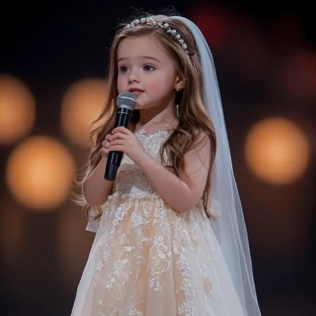 6-Year-Old Girl in a Cute Wedding Dress Sings for Her Mother on AGT, Melting the Judges’ Hearts
