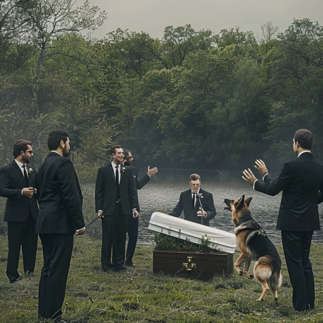 This dog got very emotional at his owner’s funeral!