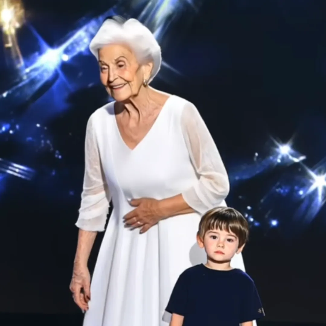 The Grandmother in White and the Little Boy Beside Her