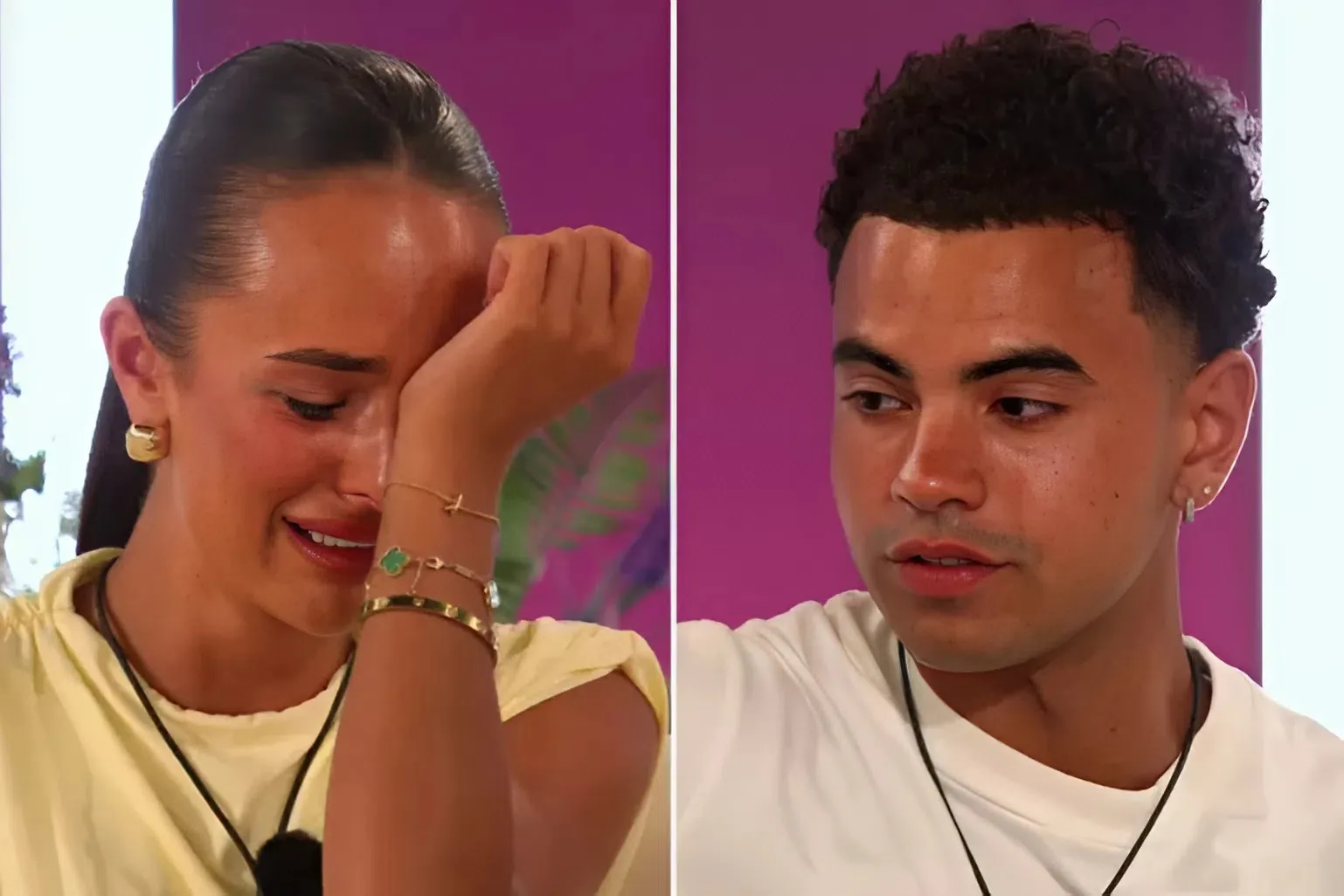 Love Island’s Harrison breaks down in tears and begs for forgiveness after shock betrayal