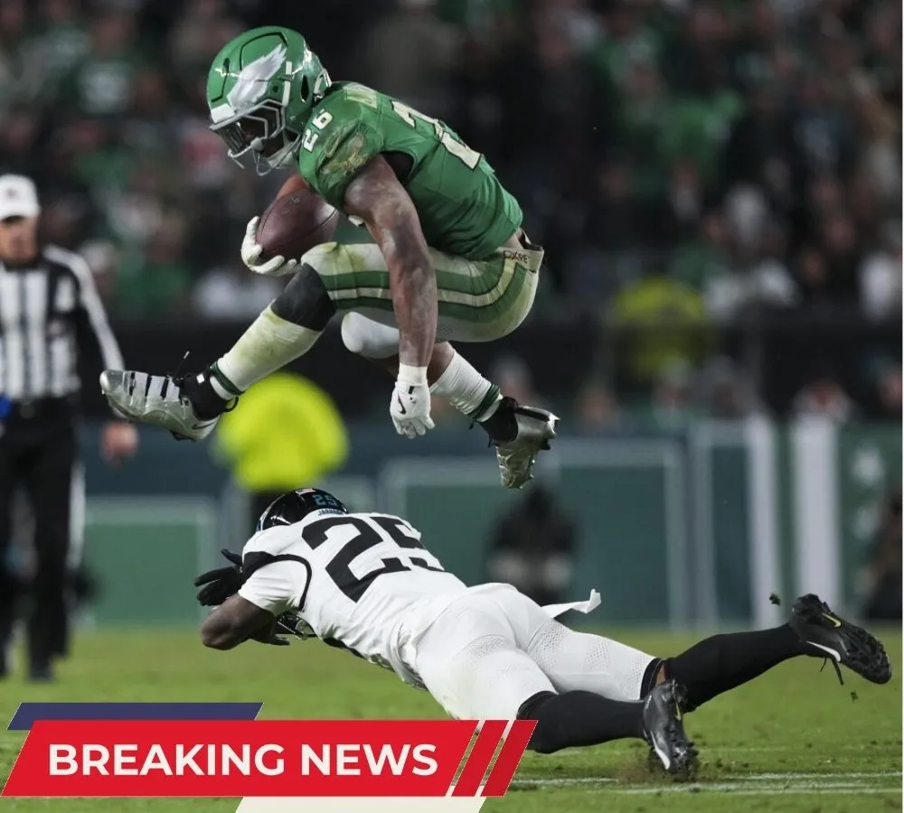 Eagles RB Saquon Barkley Earns Historic Hardware for Backwards Leap