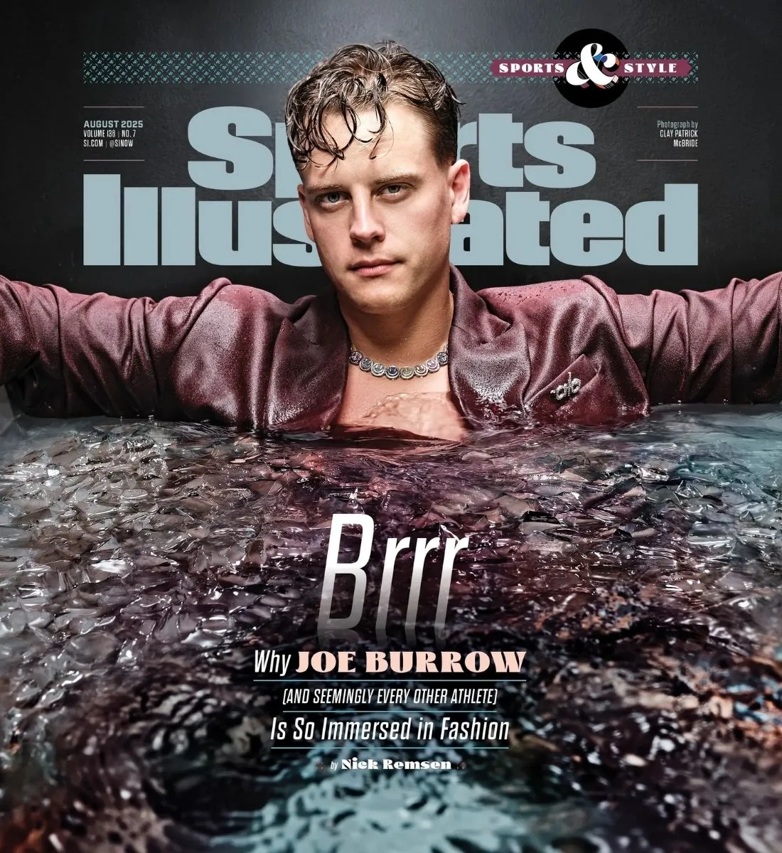 Joe Burrow on Cover of Major Magazine Entering Bengals Training Camp
