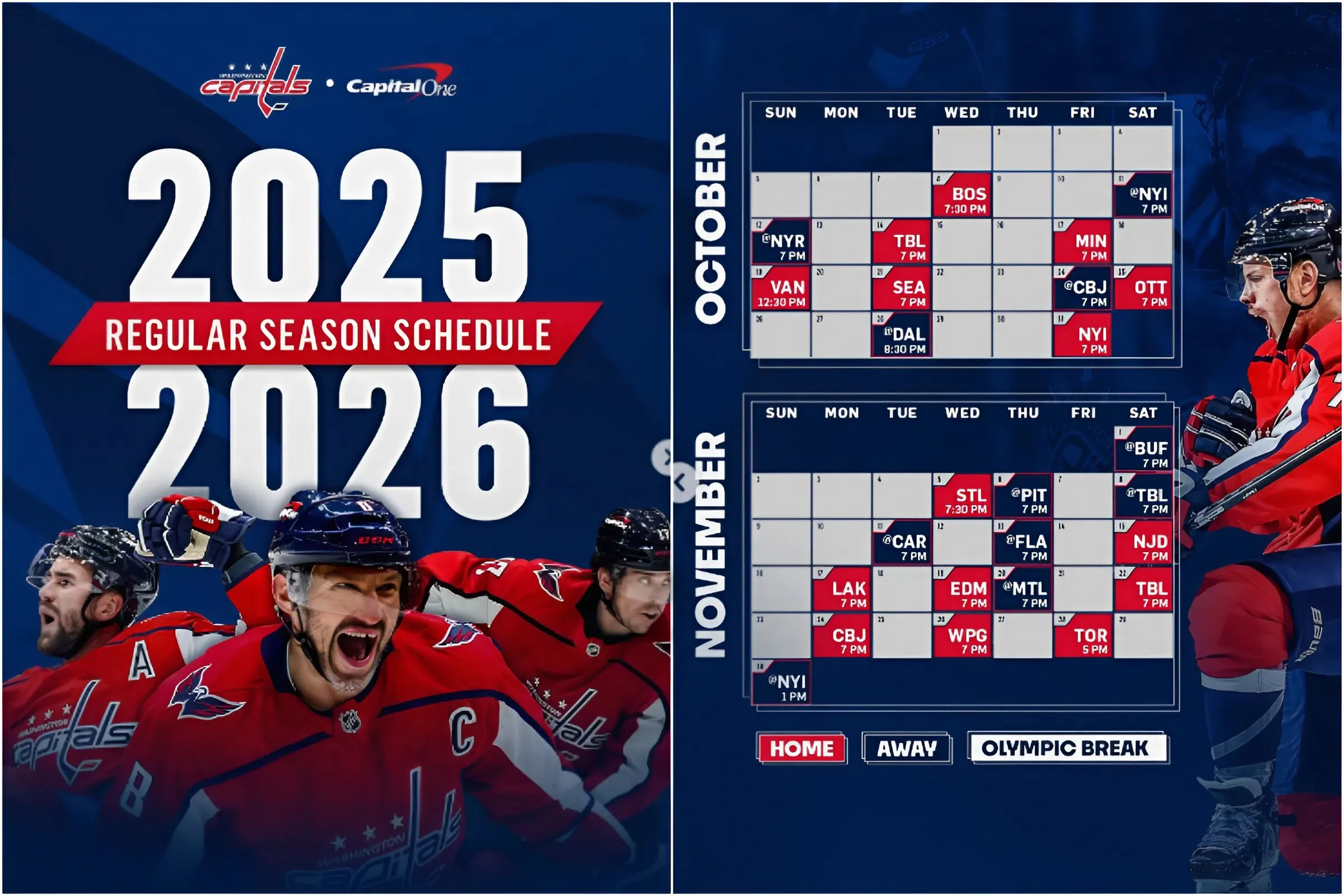Washington Capitals Unveil 2025-26 Regular-Season Schedule trucc