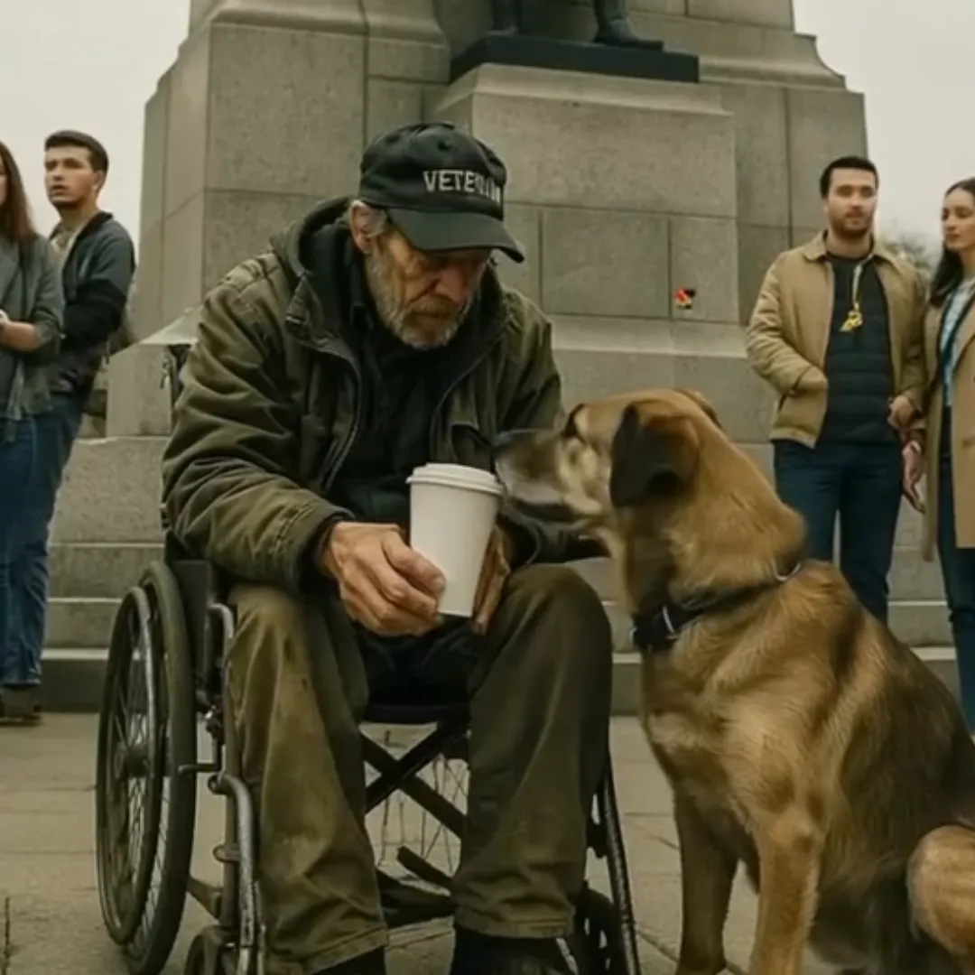 He Sat Forgotten Beneath the War Memorial But His Dog’s Eyes Told Me Everything