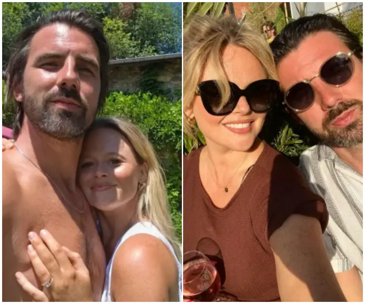 Emily Atack announces engagement to boyfriend Alistair Garner just months after welcoming their first child, as the Rivals star stuns fans by showing off her huge diamond ring following a secret romance kept under wraps for over a year - suong