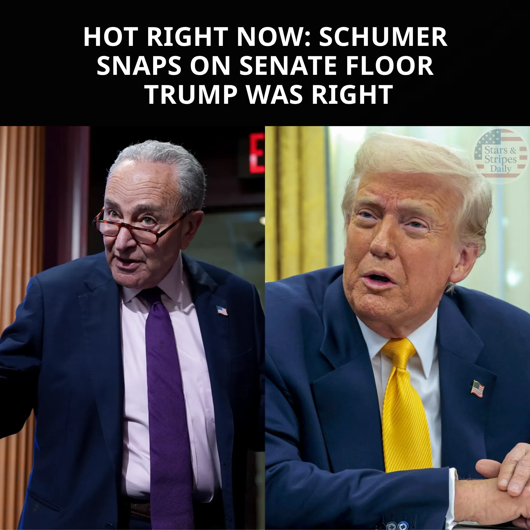 Schumer’s Desperate 16-Hour Stalling Tactic Fails to Stop Trump’s Order on Senate Floor