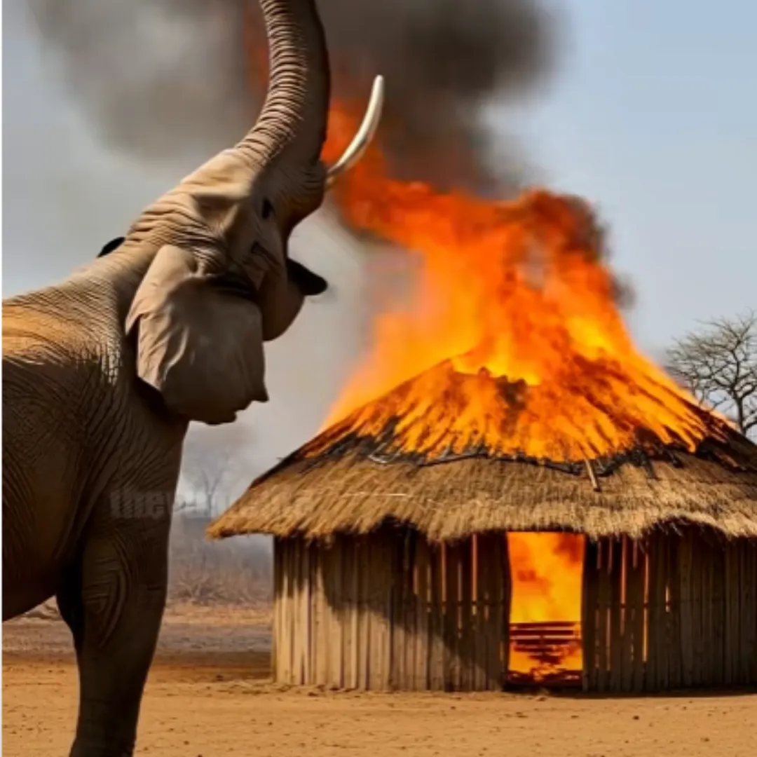 The Village Was Burning… Then a Fearless Elephant Stepped Into the Fire