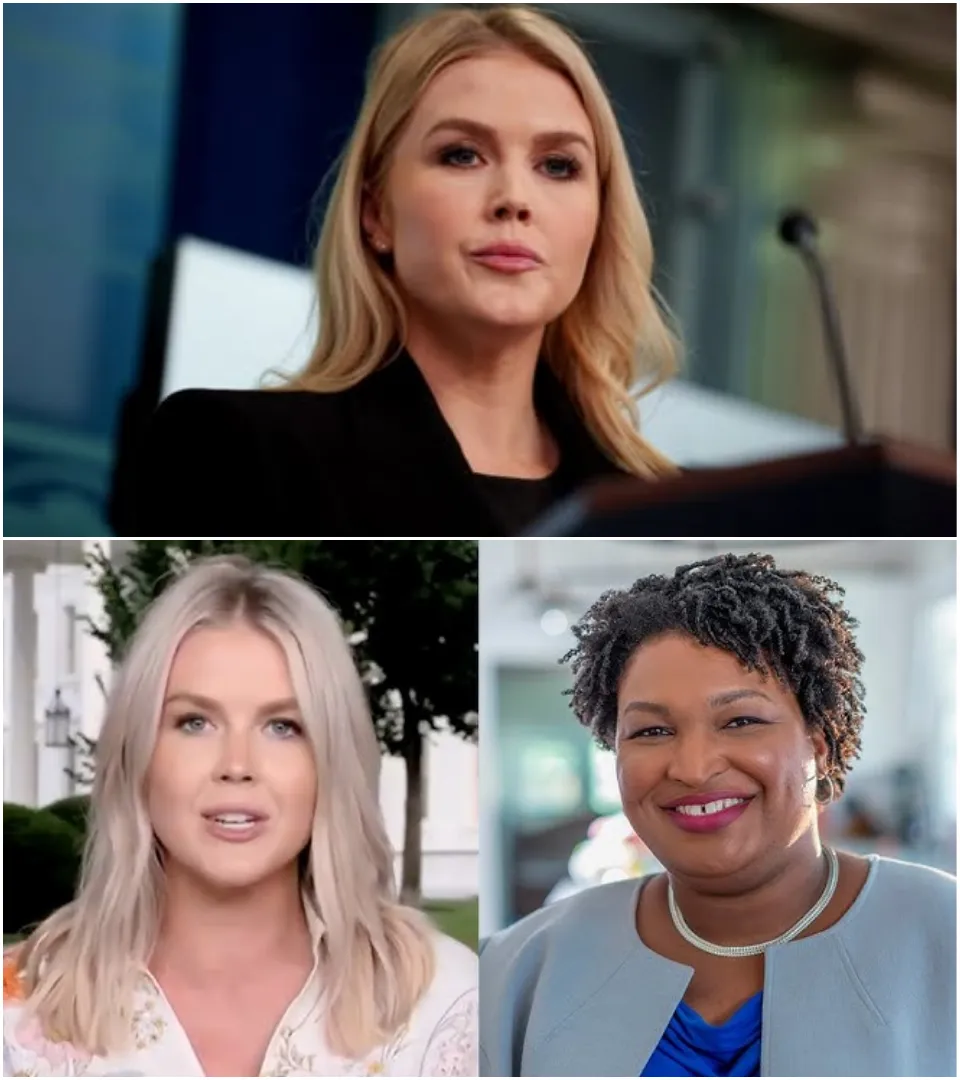 EXCLUSIVE FIRESTORM! Live TV MELTDOWN as Karoline Leavitt goes scorched earth on Stacey Abrams, calling her “stupid” over her authoritarianism warning.