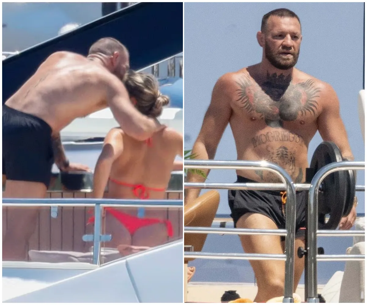 Shirtless Conor McGregor packs on the PDA with fiancée Dee Devlin during lavish yacht getaway in Sardinia… before zooming in on her bikini body as they flaunt their love amid ‘cheating’ scandal and explosive ‘nudes’ claims - suong