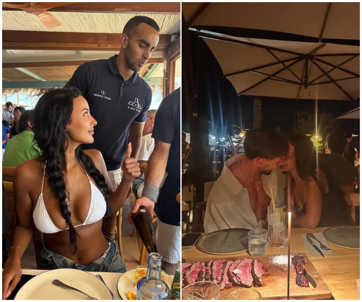 “Sun, love… and crocodiles” – Maya Jama turns up the heat as she flaunts her stunning bikini body and kisses footballer boyfriend Ruben Dias during romantic getaway after their relationship takes a serious turn - suong