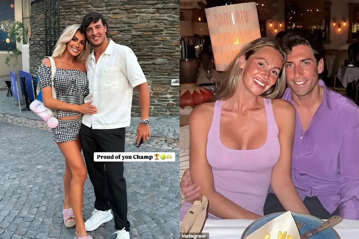 James Argent's ex Nicoline Artursson, 32, sparks romance rumours as she cosies up to hunky Italian tennis player Lucianco Darderi, 23 - two months after the TOWIE star's suspended jail sentence for pushing her down steps liennhi