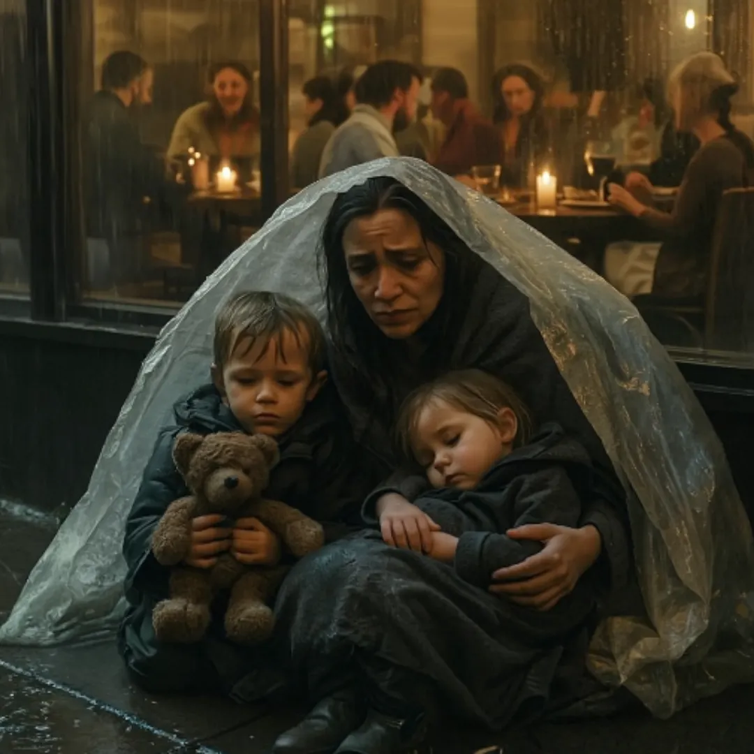 Huddled Under Plastic in Rain, While We Drank Wine Indoors