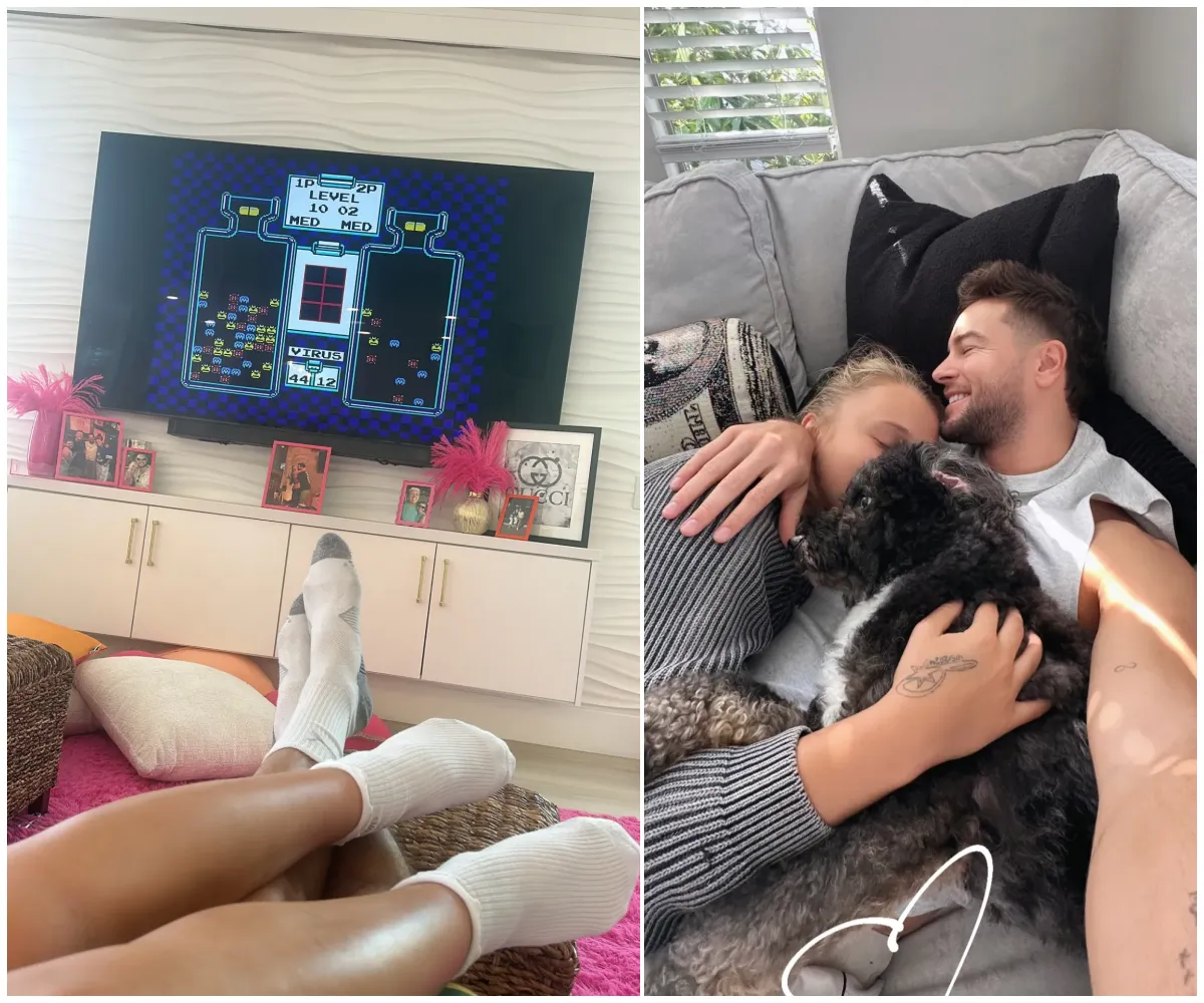 JoJo Siwa and Chris Hughes turn up the heat as they cuddle in bed just days after going public with their shock romance following Celebrity Big Brother — and fans can’t stop talking about their ‘magical’ connection - suong