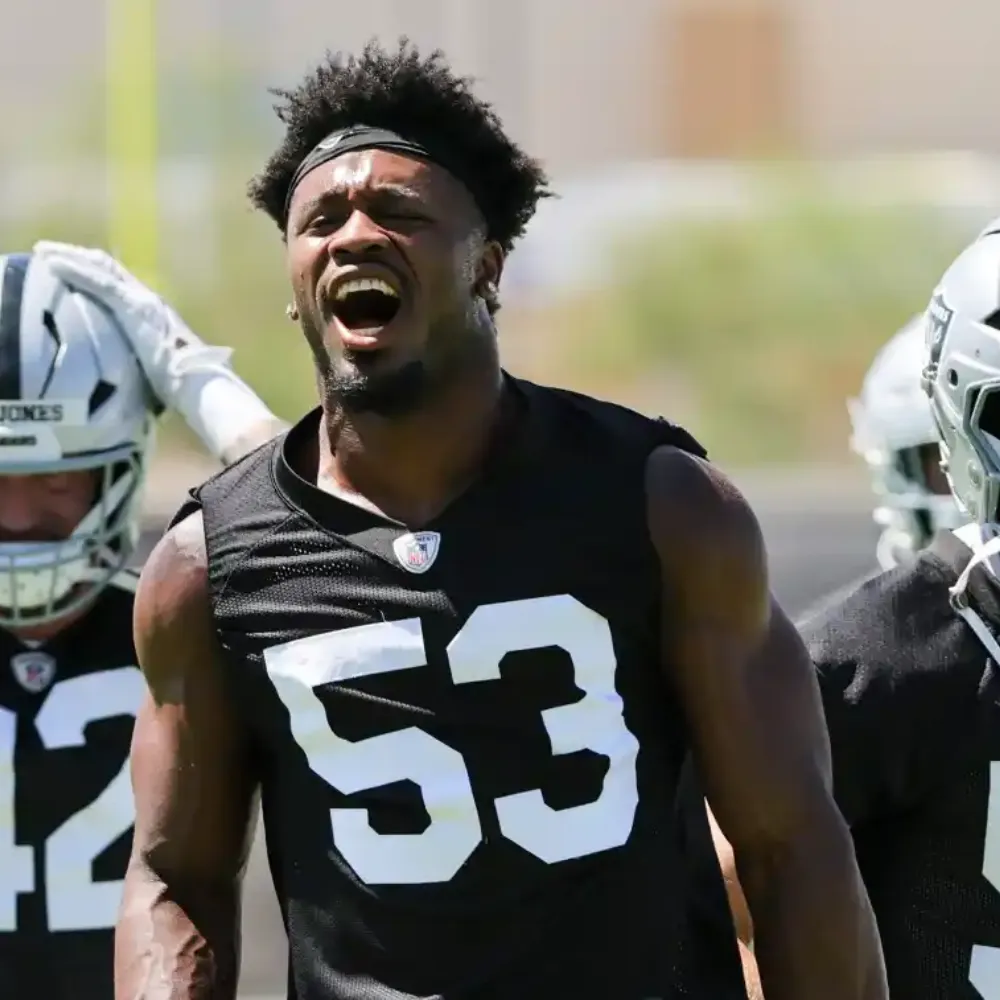 ‘He works extremely hard… and he talks a lot’ — Raiders’ breakout contender Amari Gainer dubbed the team’s defensive “dog” as the undrafted rookie-turned-linebacker revelation looks set to seize a starting role in Year 2 - suong