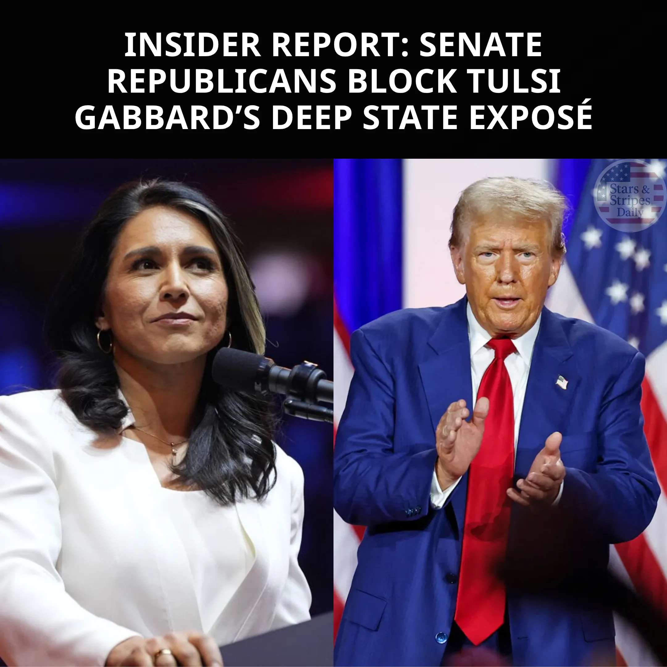 Senate Republicans Plan to Block Tulsi Gabbard From Releasing Deep State Intel Files Exposing Crimes